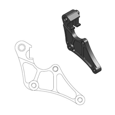 Bild von Bremszangenadapter SM 320mm auf Original Bremszange.
