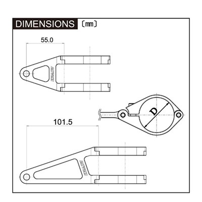 Bild von CNC-Lampenhalter-Set lang