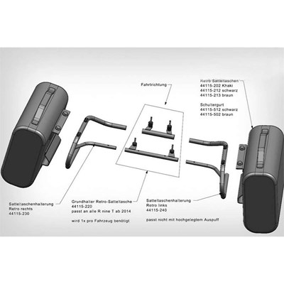 Bild von Halterung »MAMMUT« Taschen