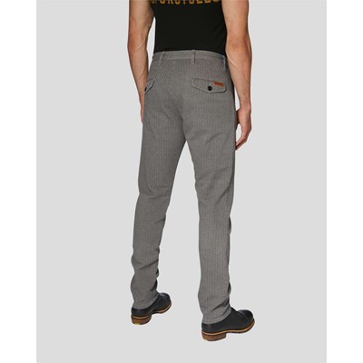Bild von Tweed Chino Tapered Slim Grey