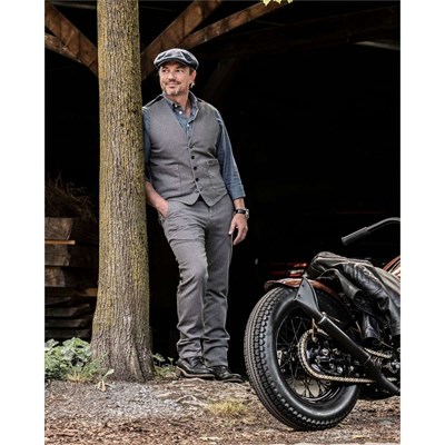 Bild von Tweed Chino Tapered Slim Grey