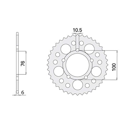 Bild von Zahnkranz Alu (520) 2067 ED-