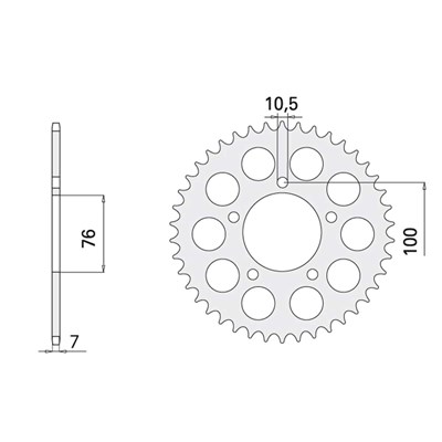 Bild von Zahnkranz Alu (525) 2094ED-