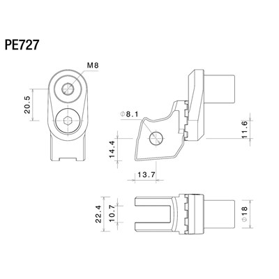 Bild von Adapter Fahrerfussrasten verstellbar