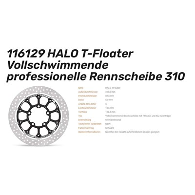 Bild von Bremsscheiben HALO Racing T-Floater