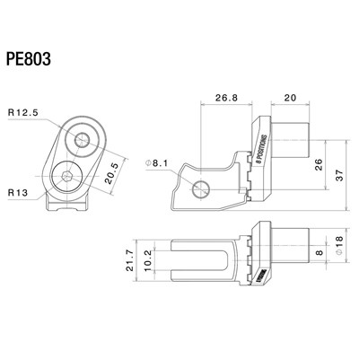 Bild von Fussrasten-Adapter Fahrer verstellbarØ 18 mm