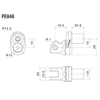 Bild von Fussrasten-Adapter Fahrer verstellbarØ 18 mm