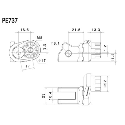 Bild von Fussrastenadapter Fahrer verstellbar Ø22mm