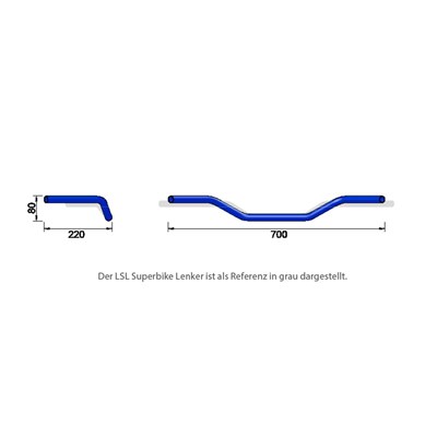 Bild von Stahllenker Brooks Bar LS2