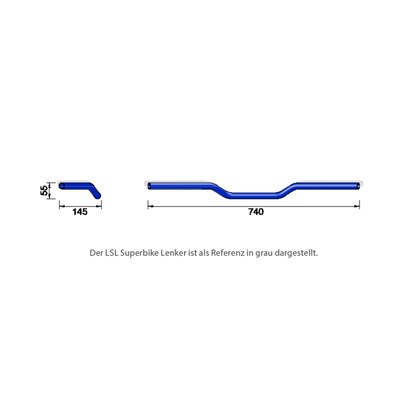 Bild von Stahllenker Superbike Flat LN1, 22,0 mm