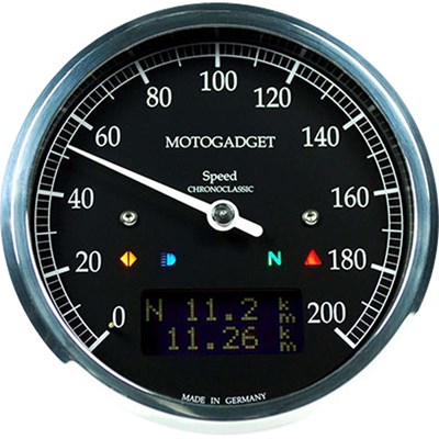 Bild von Tacho Chronoclassic Speedo 1 Stk schwarz Ø 80mm