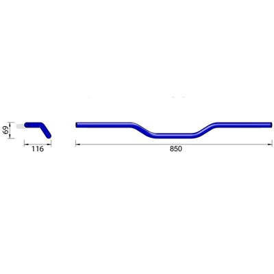 Bild von Alu-Lenker Street Bar high A04, 22.2mm