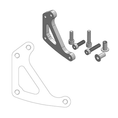 Bild von Bremszangenadapter SM 320mm auf M-M Bremszangen