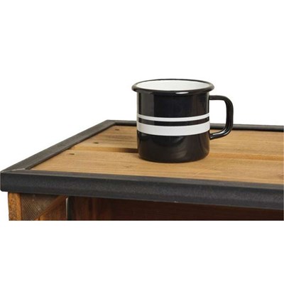 Bild von Enamel Cup Twin Stripes Schwar