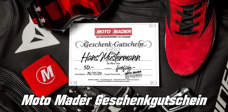 Geschenkgutschein Moto Mader