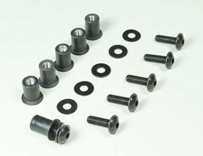 Bild von Gummimutter M5 mit Schraube 6 Stk.