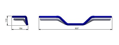 Bild von Stahllenker Flat Track L14, 25/22mm