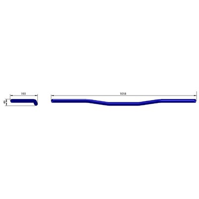 Bild von Stahllenker Wide Bar H-D L11, 25.4mm