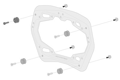 Bild von SW-Motech Adapterkits für Seitenträger Pro