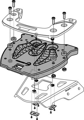 Bild von SW-Motech Adapterplatten ALU-RACK