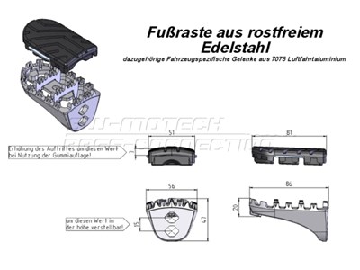 Bild von SW-Motech Fussrastenanlage