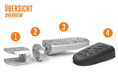 Bild von Wunderlich Vario-Fußrastengummi EVO1